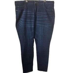 Jordache Hi Rise Curvy Skinny Women's 5 pocket Blue Denim Jeans Dark Wash Sz 20